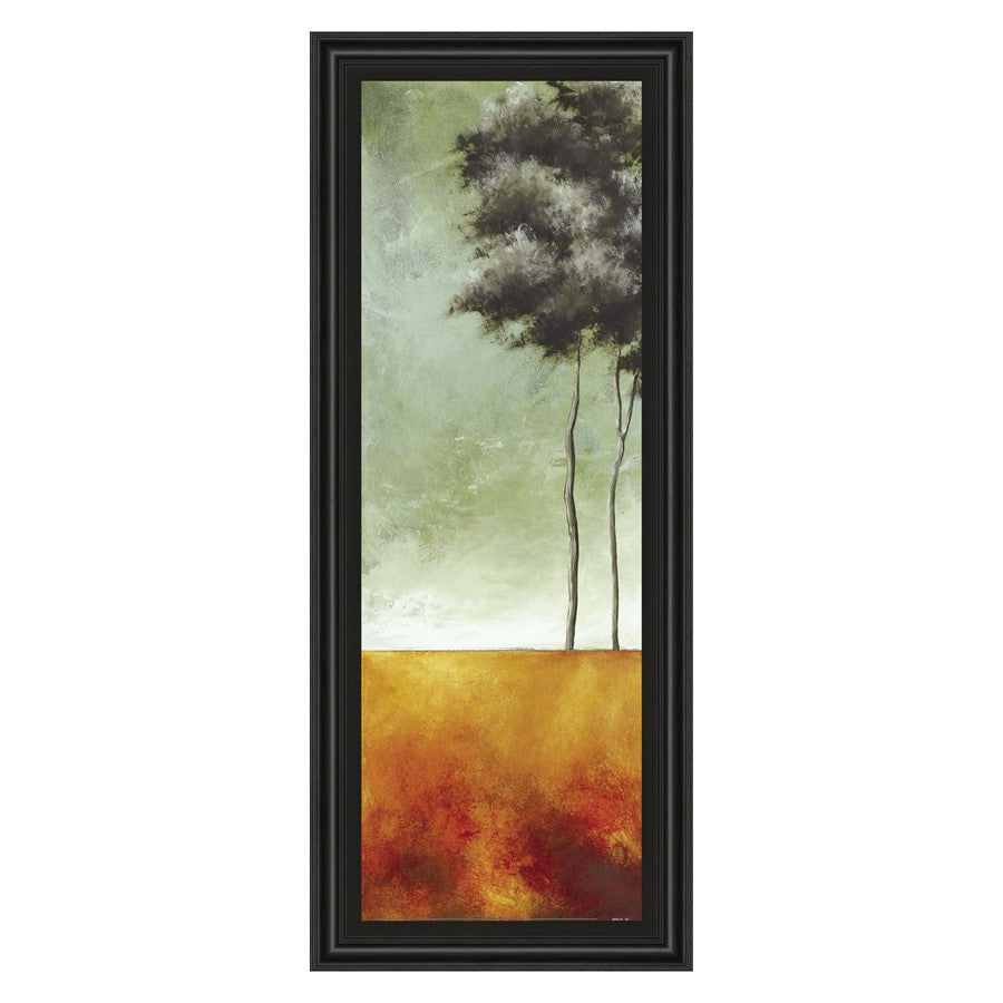 Classy Living Serene Palms 18x42in Wall Art | Transitional Abstract Palm Landscape in Midnight Aura Frame | Living Room & Bedroom Decor | 1 x | Model 1192