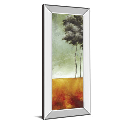 Classy Living Serene Palms 18x42in Wall Art | Transitional Abstract Landscape with Mirrored Frame | Living Room, Office & Bedroom Decor | Model 1192MF