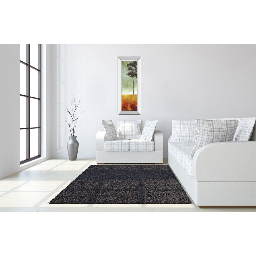 Classy Living Serene Palms 18x42in Wall Art | Transitional Abstract Landscape with Mirrored Frame | Living Room, Office & Bedroom Decor | Model 1192MF