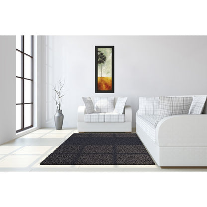 Classy Living Solitary Tree 18x42in Wall Art | Transitional Paper Art in Midnight Aura MDF Frame | Living Room & Office Tranquil Decor | 1 x | Model 1193