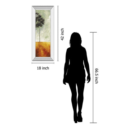 Classy Living Solitary Tree 42in H Wall Art | Transitional Mirrored Frame and Paper Print | Living Room & Office Decor | 18 x 42 x 3 in | Model 1193MF