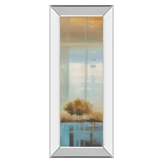 Classy Living Serene Coastal View 18x42in Wall Art | Transitional Mirrored Frame | Living Room & Office Decor | 18 x 42 x 3 in | Model 1199MF