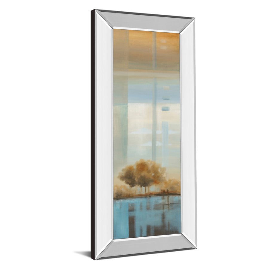 Classy Living Serene Coastal View 18x42in Wall Art | Transitional Mirrored Frame | Living Room & Office Decor | 18 x 42 x 3 in | Model 1199MF