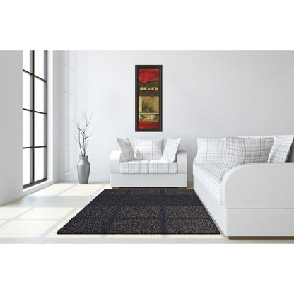 Classy Living Tupelo Honey I 18x42in Wall Art | Transitional Mixed Media Abstract in Dark Chocolate Frame | Living Room & Office Decor | 1 x | Model 1201