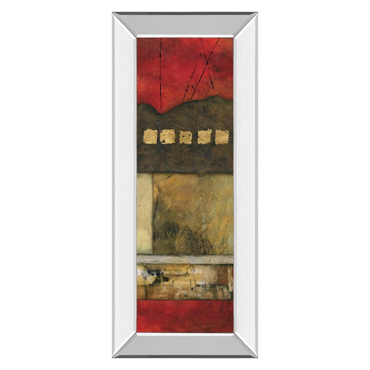 Classy Living Tupelo Honey I 18x42in Wall Art | Transitional Mixed Media Abstract on Mirrored Frame | Living Room & Office Decor | 18 x 42 | Model 1201MF