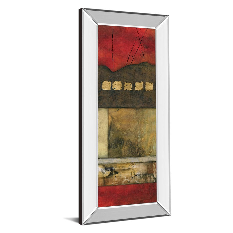 Classy Living Tupelo Honey I 18x42in Wall Art | Transitional Mixed Media Abstract on Mirrored Frame | Living Room & Office Decor | 18 x 42 | Model 1201MF
