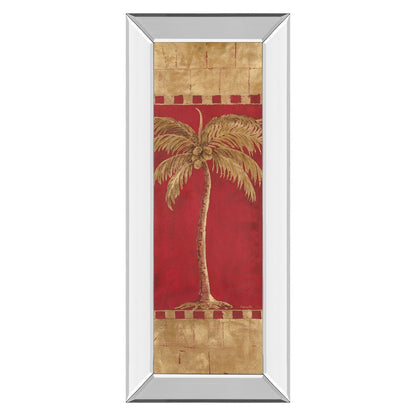 Classy Living Golden Palm Radiance 18x42in Wall Art | Transitional Mirrored Frame | Living Room & Bedroom Decor | 18 x 42 x 3 in | Model 1209MF