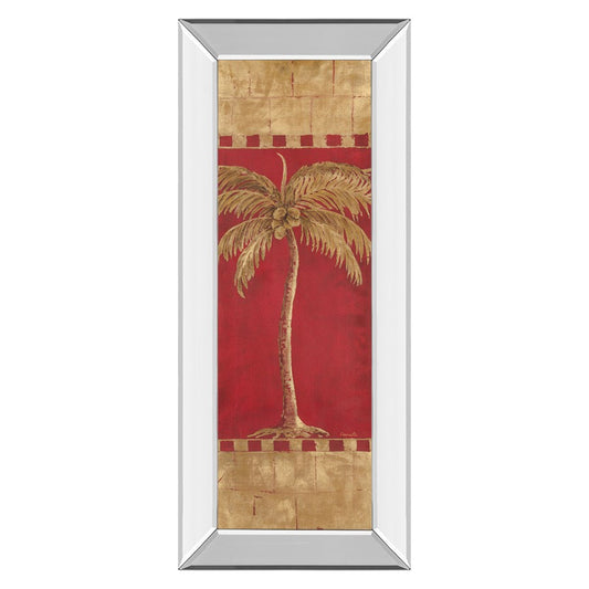 Classy Living Golden Palm Radiance 18x42in Wall Art | Transitional Mirrored Frame | Living Room & Bedroom Decor | 18 x 42 x 3 in | Model 1209MF