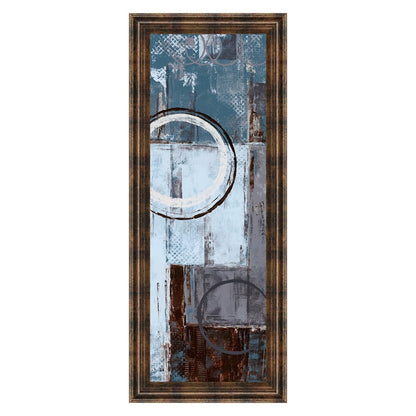 Classy Living Cool Dance I 18x42in Wall Art | Contemporary Abstract Multicolor on Paper with Dark Chocolate MDF Frame | Living Room & Office | Model 1216