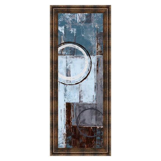 Classy Living Cool Dance I 18x42in Wall Art | Contemporary Abstract Multicolor on Paper with Dark Chocolate MDF Frame | Living Room & Office | Model 1216