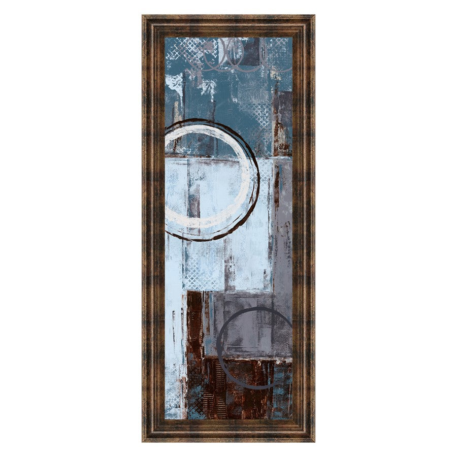 Classy Living Cool Dance I 18x42in Wall Art | Contemporary Abstract Multicolor on Paper with Dark Chocolate MDF Frame | Living Room & Office | Model 1216
