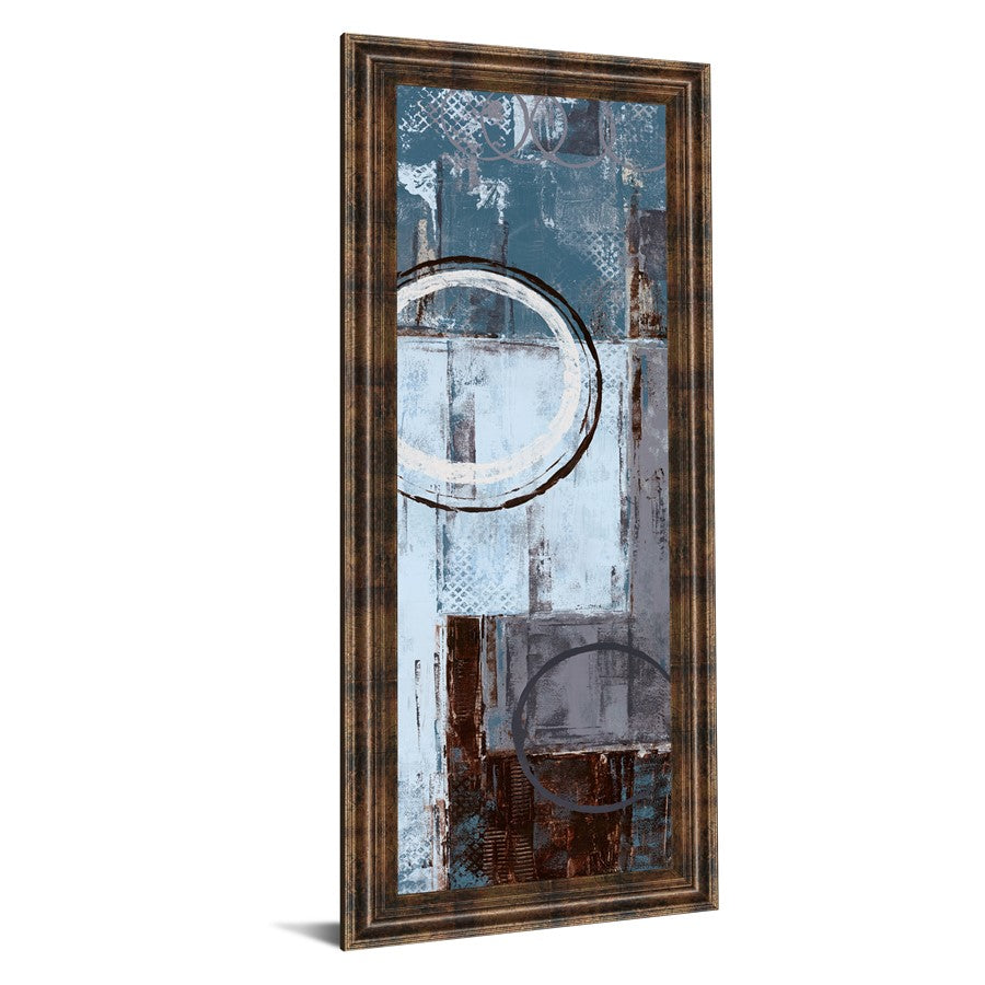 Classy Living Cool Dance I 18x42in Wall Art | Contemporary Abstract Multicolor on Paper with Dark Chocolate MDF Frame | Living Room & Office | Model 1216