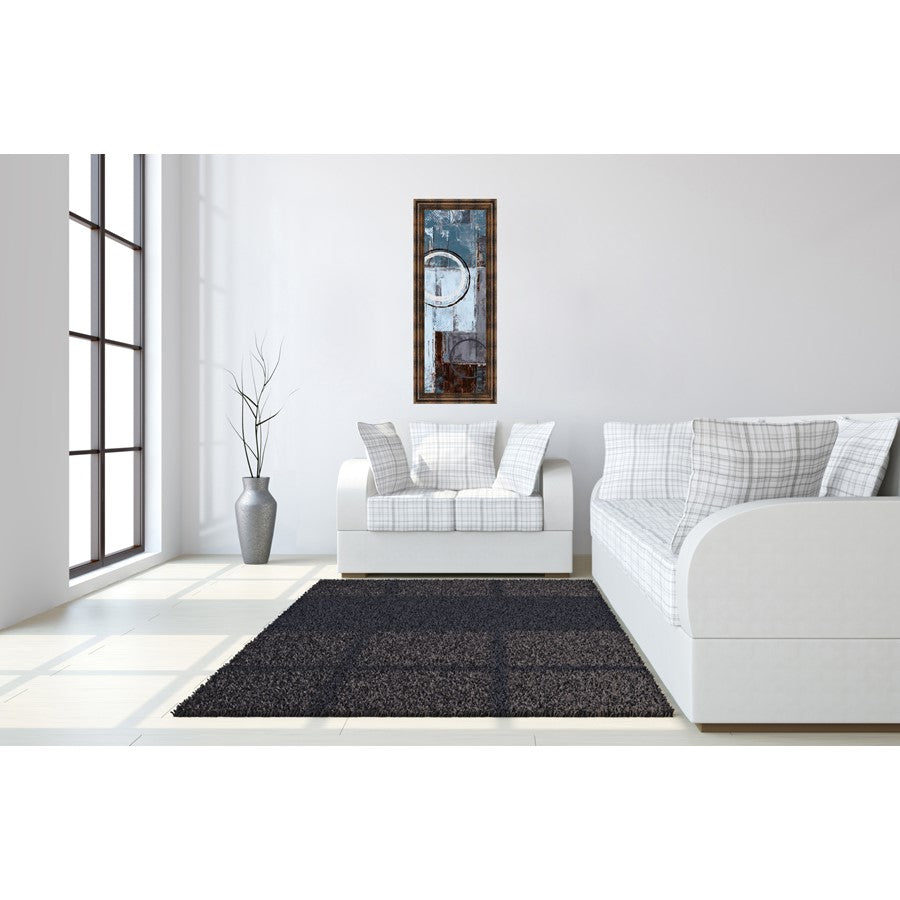 Classy Living Cool Dance I 18x42in Wall Art | Contemporary Abstract Multicolor on Paper with Dark Chocolate MDF Frame | Living Room & Office | Model 1216