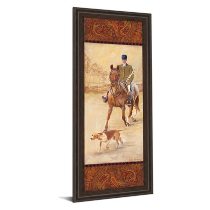 Classy Living Hunting Elegance Wall Art 18x42in | Traditional Equestrian Scene Cinnamon Mocha Frame | Living Room & Office Decor | 18 x 42 x | Model 1222
