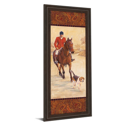 Classy Living On The Hunt I Wall Art 18x42in | Traditional Cinnamon Mocha MDF Frame | Living Room & Office Decor | 18 x 42 x 1 in | Model 1223