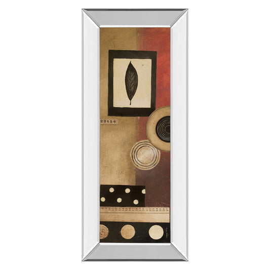 Classy Living Radius Panel I 18x42in Wall Art | Contemporary Mixed Media with Mirrored Frame | Living Room & Office Decor | 18 x 42 x 3 in | Model 1228MF