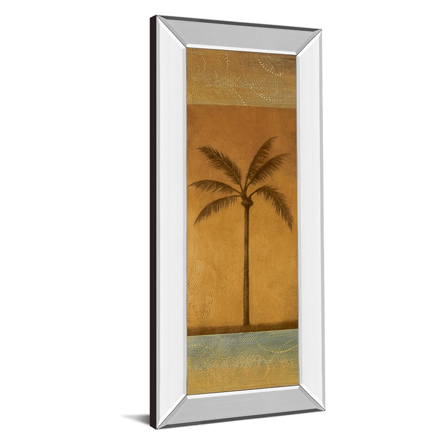Classy Living Golden Palm I 18x42in Wall Art | Contemporary Tropical Mixed Media on Paper | Living Room, Bedroom & Office Decor | 18 x 42 x | Model 1230MF