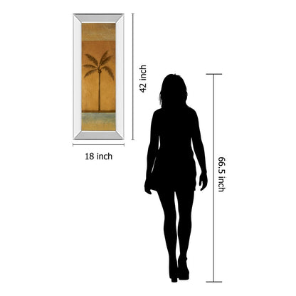 Classy Living Golden Palm I 18x42in Wall Art | Contemporary Tropical Mixed Media on Paper | Living Room, Bedroom & Office Decor | 18 x 42 x | Model 1230MF