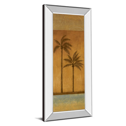 Classy Living Golden Palm II 18x42in Vertical Wall Art | Contemporary Mixed Media with Mirrored Frame | Living Room & Bedroom Decor | 18 x | Model 1231MF