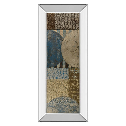 Classy Living Bubble Structure II 18x42in Wall Art | Transitional Multicolor Abstract on Paper in Mirrored Frame | Living Room & Office | Model 1238MF