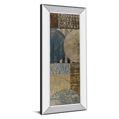 Classy Living Bubble Structure II 18x42in Wall Art | Transitional Multicolor Abstract on Paper in Mirrored Frame | Living Room & Office | Model 1238MF