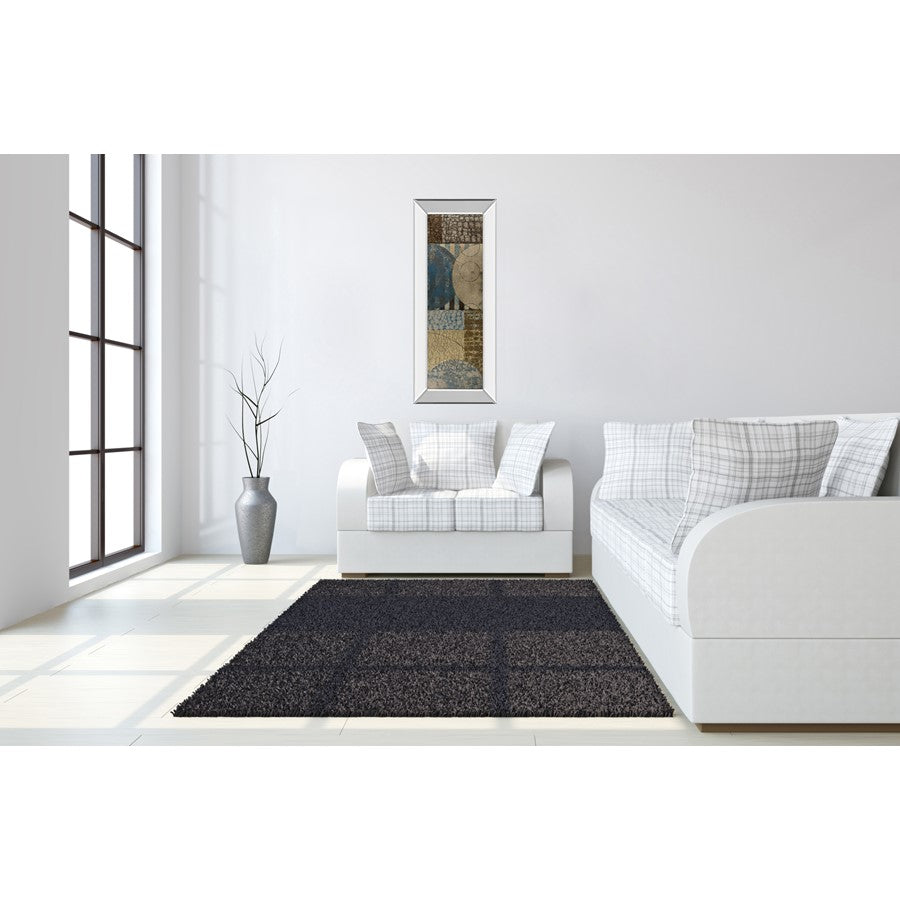 Classy Living Bubble Structure II 18x42in Wall Art | Transitional Multicolor Abstract on Paper in Mirrored Frame | Living Room & Office | Model 1238MF