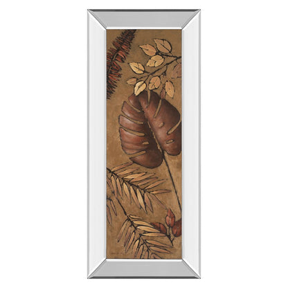 Classy Living Indian Summer IV 42in Vertical Wall Art | Contemporary Mixed Media with Mirrored Frame | Living Room & Office Decor | 18 x 42 | Model 1246MF