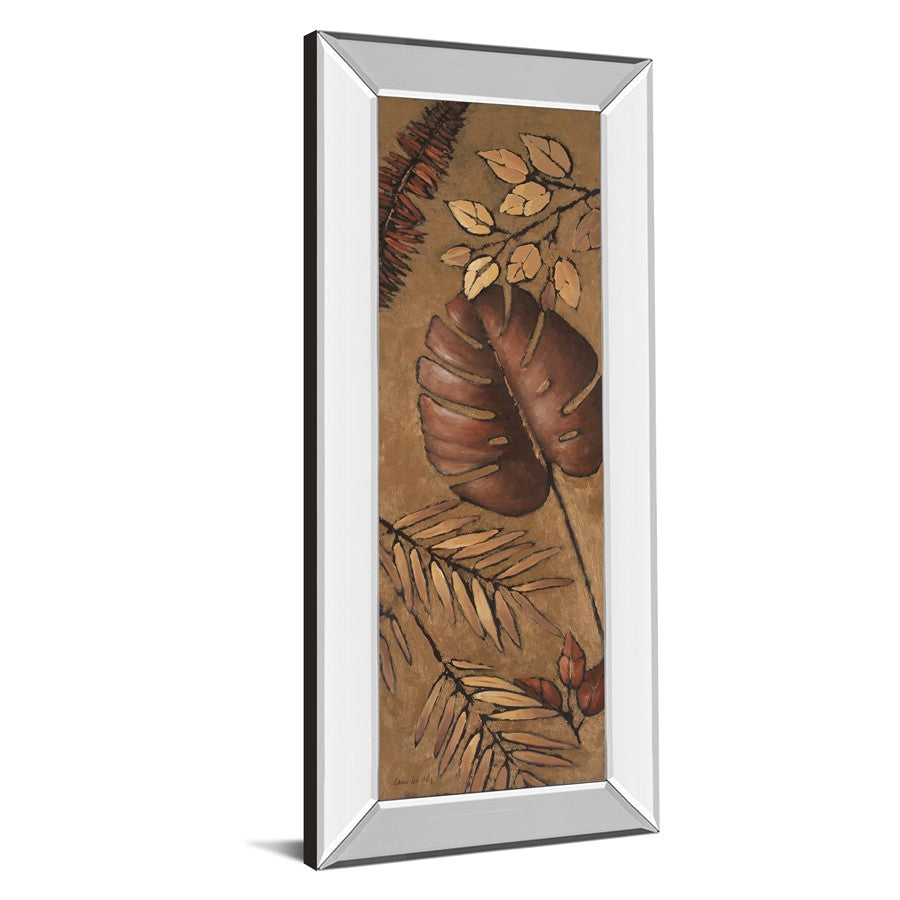 Classy Living Indian Summer IV 42in Vertical Wall Art | Contemporary Mixed Media with Mirrored Frame | Living Room & Office Decor | 18 x 42 | Model 1246MF
