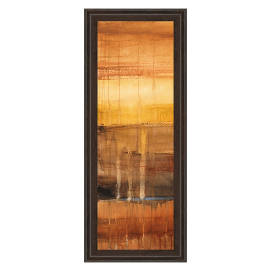 Classy Living Amber Horizons 42in Vertical Wall Art | Transitional Abstract in Cinnamon Mocha Frame | Living Room & Office Decor | 18 x 42 x | Model 1252