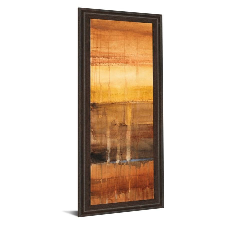Classy Living Amber Horizons 42in Vertical Wall Art | Transitional Abstract in Cinnamon Mocha Frame | Living Room & Office Decor | 18 x 42 x | Model 1252