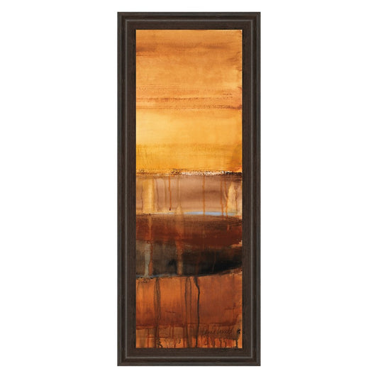 Classy Living Autumn Radiance 18x42in Wall Art | Transitional Abstract Cinnamon Mocha Frame | Living Room & Office Decor | 18 x 42 x 1 in | Model 1253