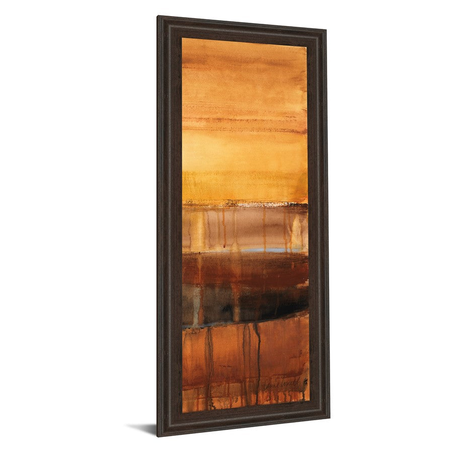 Classy Living Autumn Radiance 18x42in Wall Art | Transitional Abstract Cinnamon Mocha Frame | Living Room & Office Decor | 18 x 42 x 1 in | Model 1253