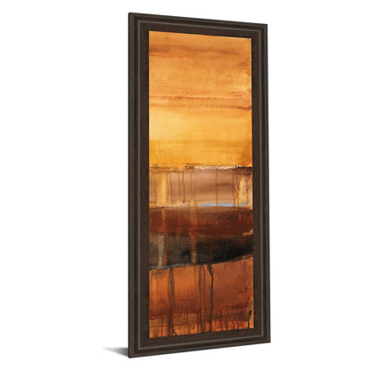 Classy Living Autumn Radiance 18x42in Wall Art | Transitional Abstract Cinnamon Mocha Frame | Living Room & Office Decor | 18 x 42 x 1 in | Model 1253