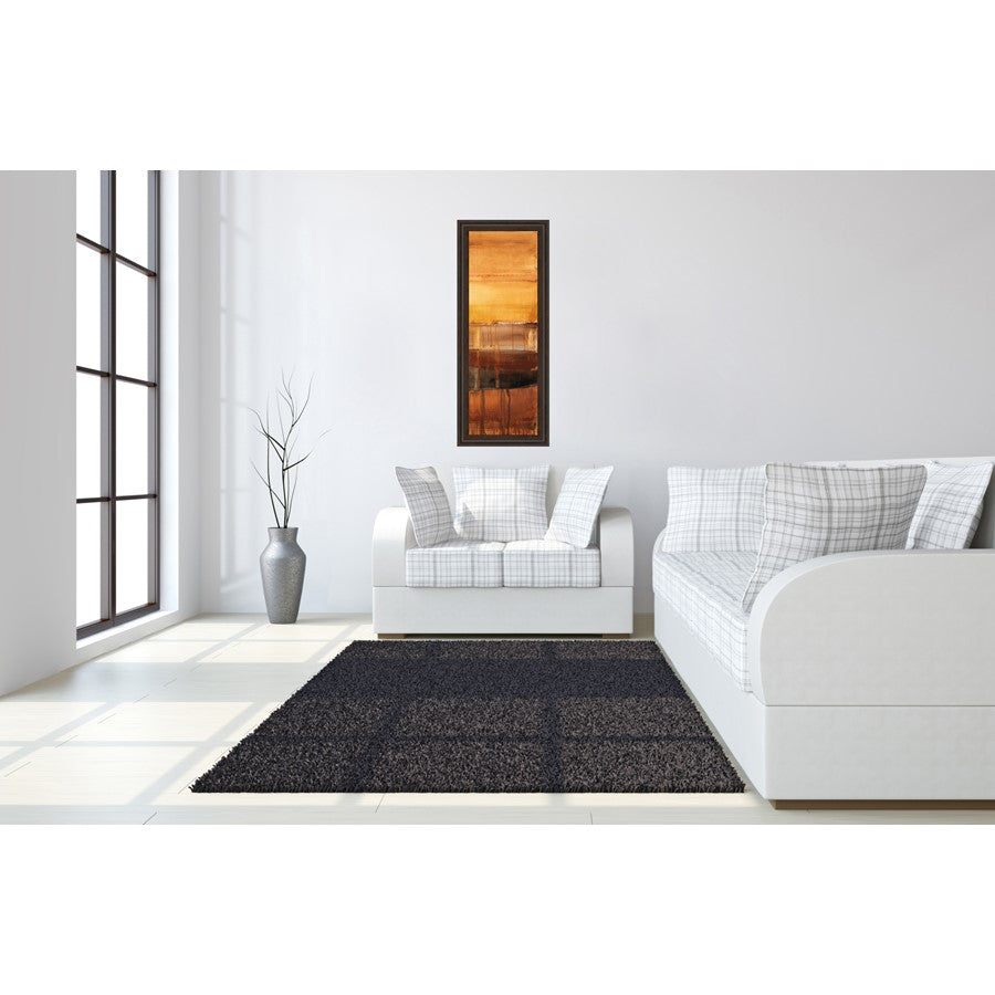 Classy Living Autumn Radiance 18x42in Wall Art | Transitional Abstract Cinnamon Mocha Frame | Living Room & Office Decor | 18 x 42 x 1 in | Model 1253