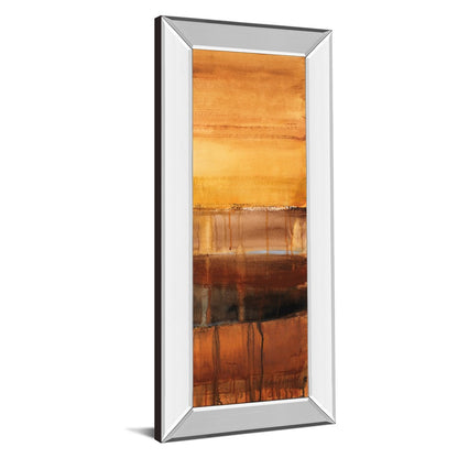 Classy Living Autumn Radiance 18x42in Wall Art | Transitional Abstract Paper Art with Mirrored Frame | Living Room & Office Decor | 18 x 42 | Model 1253MF