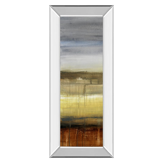 Classy Living Summer Rain 18x42in Wall Art | Contemporary Abstract on Paper with Mirrored Frame | Living Room & Office Decor | 18 x 42 x 3 | Model 1254MF
