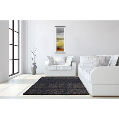 Classy Living Summer Rain I 18x42in Wall Art | Contemporary Abstract Mixed Media with Mirrored Frame | Living Room & Office Decor | 18 x 42 | Model 1255MF