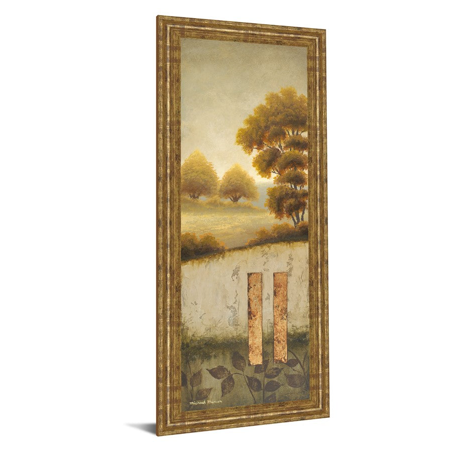 Classy Living Beyond The Forest 18x42in Wall Art | Gilded Radiance MDF Frame, Mixed Media on Paper | Living Room & Office Decor | 1 x 18 x 42 | Model 1257