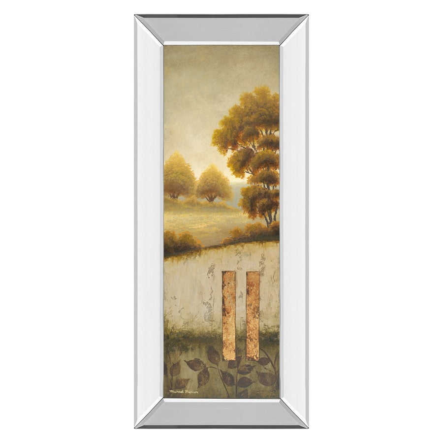 Classy Living Beyond The Forest 18x42in Vertical Wall Art | Contemporary Mixed Media with Mirrored Frame | Living Room & Office Decor | 3 x | Model 1257MF