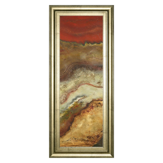 Classy Living Tierra Panel II 18x42in Wall Art | Transitional Gilded Radiance MDF Frame | Living Room & Office Decor | 1 x 18 x 42 in | Model 1258