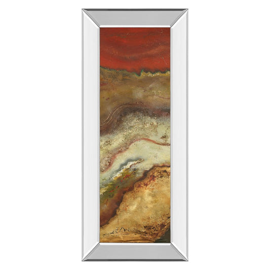 Classy Living Tierra Panel II 18x42in Wall Art | Transitional Mirrored Frame Mixed Media | Living Room & Office Decor | 18 x 42 x 3 in | Model 1258MF