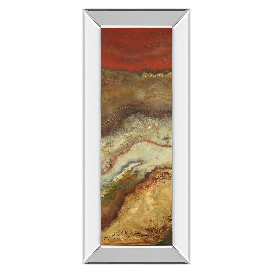 Classy Living Tierra Panel II 18x42in Wall Art | Transitional Mirrored Frame Mixed Media | Living Room & Office Decor | 18 x 42 x 3 in | Model 1258MF