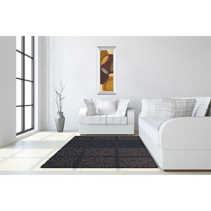 Classy Living Moon Shadow II 18x42in Wall Art | Transitional Abstract Gold Burgundy Hues on Paper with Mirrored Frame | Living Room & | Model 1266MF