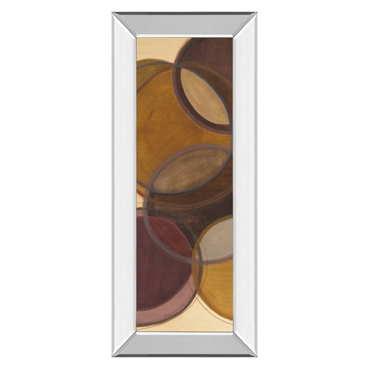 Classy Living Moon Shadow I 18x42in Wall Art | Transitional Abstract Multicolor on Mirrored Frame | Living Room, Bedroom & Office Decor | Model 1267MF