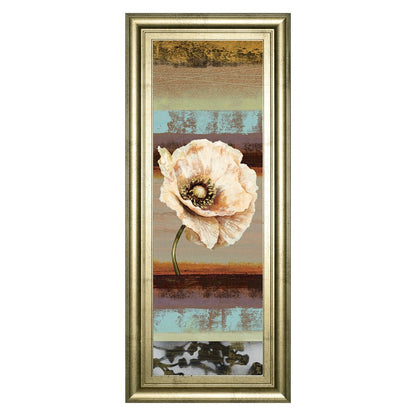 Classy Living Elemental Poppy II 42in Tall Wall Art | Contemporary Paper Art in Crisp Chardonnay MDF Frame | Living Room & Bedroom Statement | Model 1269