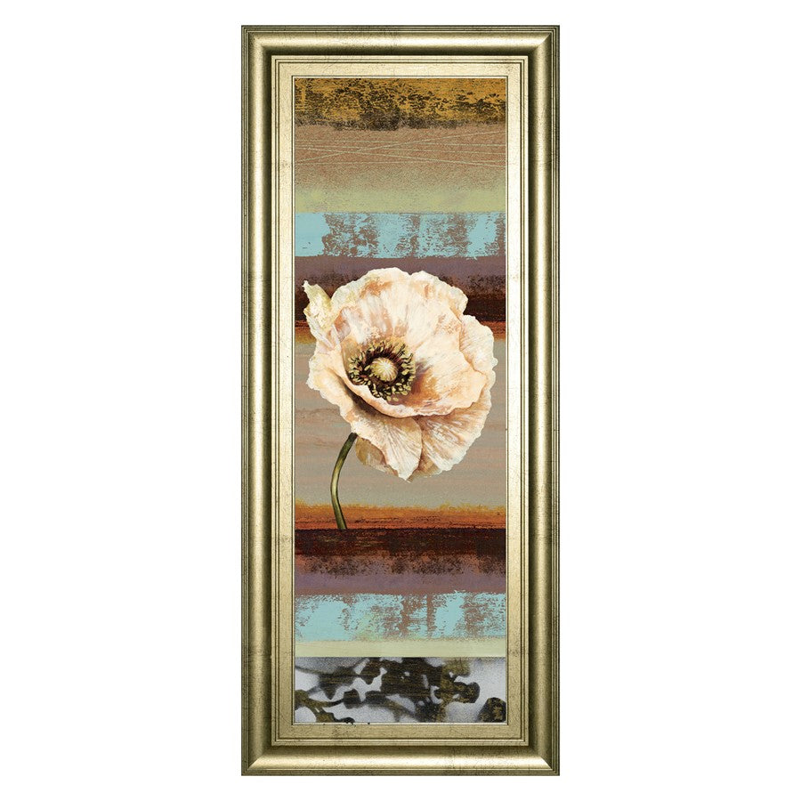 Classy Living Elemental Poppy II 42in Tall Wall Art | Contemporary Paper Art in Crisp Chardonnay MDF Frame | Living Room & Bedroom Statement | Model 1269