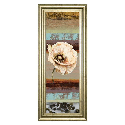 Classy Living Elemental Poppy II 42in Tall Wall Art | Contemporary Paper Art in Crisp Chardonnay MDF Frame | Living Room & Bedroom Statement | Model 1269