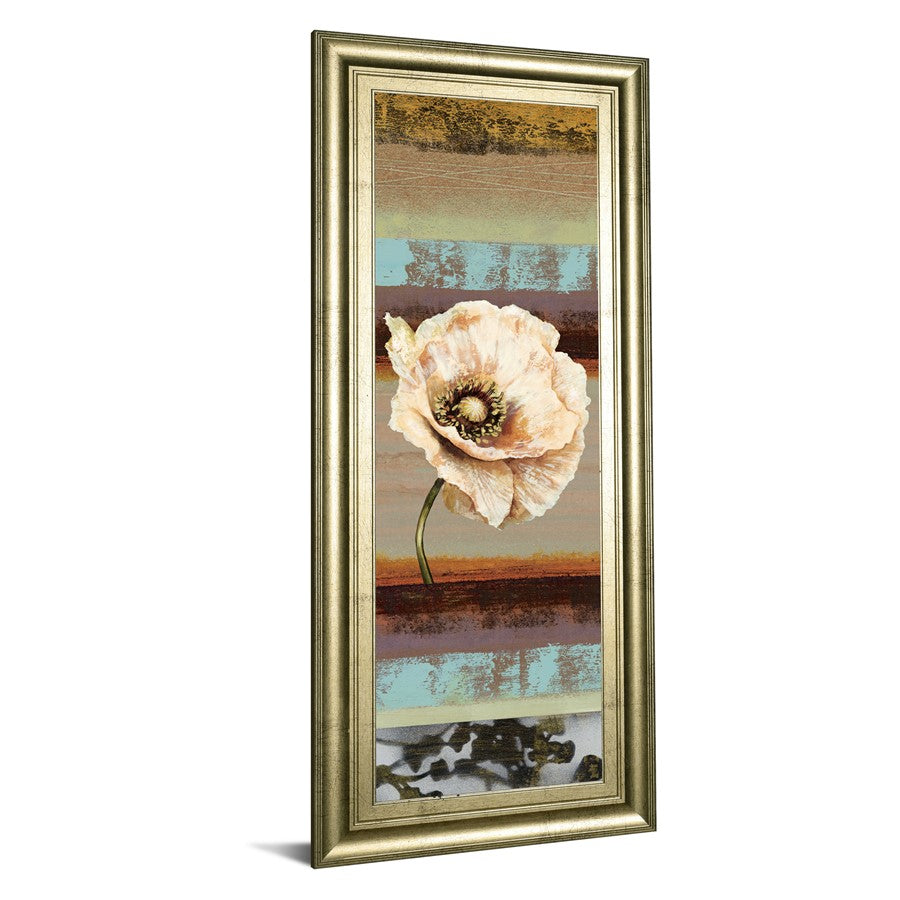 Classy Living Elemental Poppy II 42in Tall Wall Art | Contemporary Paper Art in Crisp Chardonnay MDF Frame | Living Room & Bedroom Statement | Model 1269