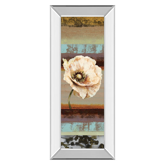 Classy Living Elemental Poppy II 42in Tall Wall Art | Contemporary Mirrored Frame | Living Room & Bedroom Statement Piece | 18 x 42 x 3 in | Model 1269MF