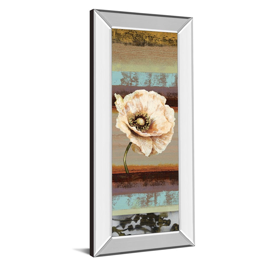 Classy Living Elemental Poppy II 42in Tall Wall Art | Contemporary Mirrored Frame | Living Room & Bedroom Statement Piece | 18 x 42 x 3 in | Model 1269MF